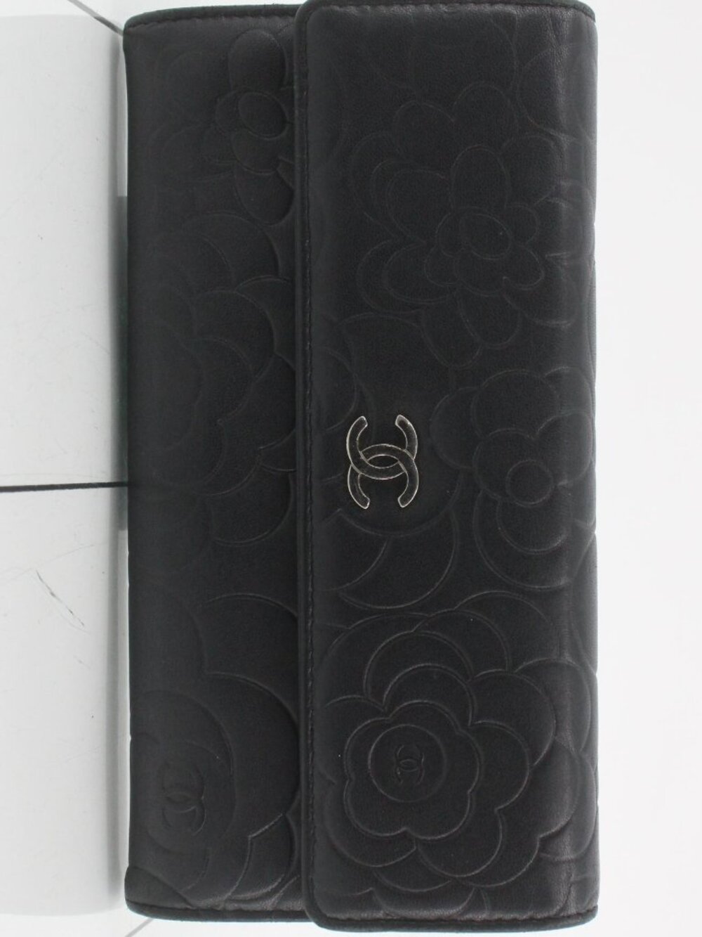 Chanel Camellia Long Snap Wallet